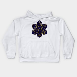 Blue Velvet, Golden Vines Kids Hoodie